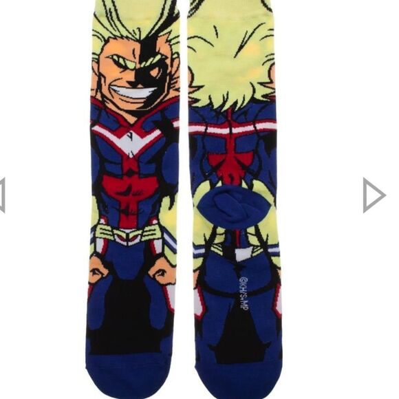 NWT My Hero Academia All Might Animigos 360 Character Socks Size 10-13 - Picture 2 of 7